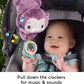Fisher-Price Baby Stroller Toy Sing Go Purple Monkey Musical Sensory Plush