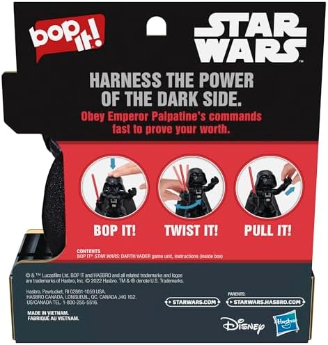 Hasbro Bop It Star Wars Darth Vader Edition Game Features The Voice of Emperor Palpatine