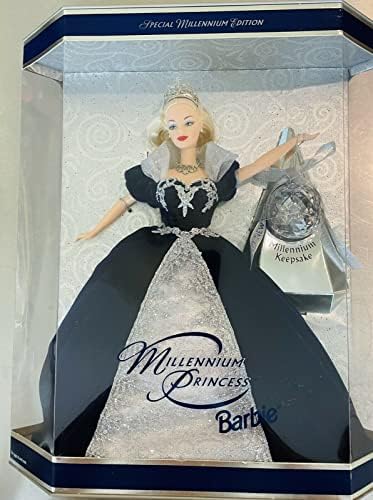 Barbie Holiday Barbie Millennium Princess Mattel Year 1999 2000 with Swirl Background