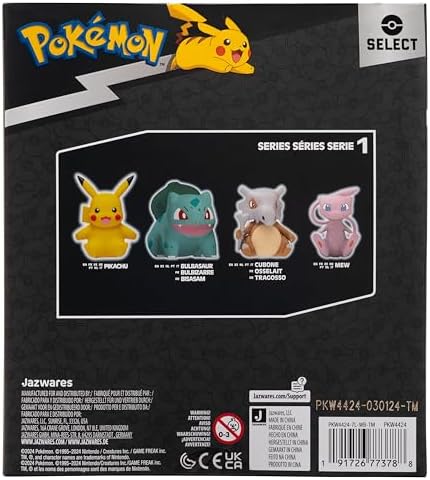 Pokemon Pikachu Select Vinyl Figure - 4-Inch Figure Made from Vinyl