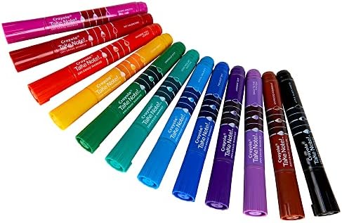 Crayola Take Note Dry Erase Markers 12ct Whiteboard Markers for Teachers Low Odor Chisel