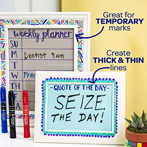 Crayola Take Note Dry Erase Markers 12ct Whiteboard Markers for Teachers Low Odor Chisel