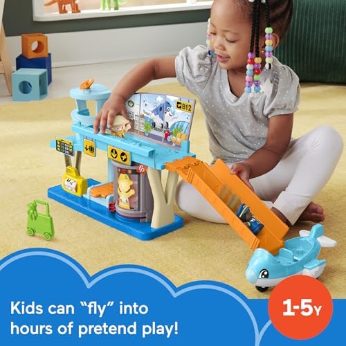Little People Fisher-Price Little People Toddler Toy Everyday Adventures Airport Playset