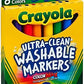 Crayola Washable Markers Broad Point Classic Colors 8Pack 58-7808 Pack of 3 Multi