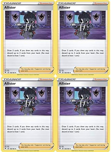 Pokemon Trainer Set - Allister 146185 - Sun Moon Vivid Voltage - x4 Supporter Card Lot