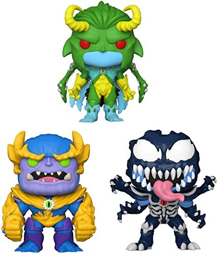 Funko Pop Marvel Mech Strike Monster Hunters Collectors Set - 3 Figure Set Loki Thanos