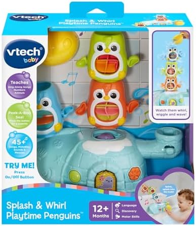 VTech Splash and Whirl Playtime Penguins Bath Toy for Toddlers