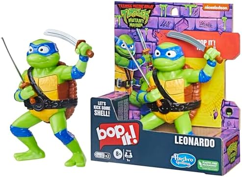 Hasbro Bop It Teenage Mutant Ninja Turtles Leonardo Edition Game for Ages 8 and Up