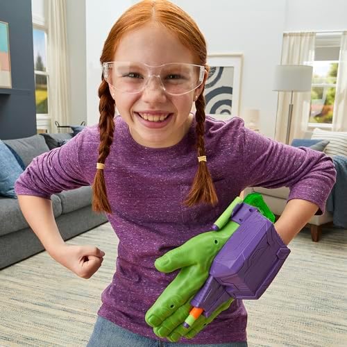 Marvel Avengers Hulk Thunderclap Blaster Roleplay Toy with 3 NERF Darts Super Hero for