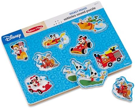 Melissa & Doug Melissa Doug Disney Mickey Mouse and Friends Vehicles Sound Puzzle