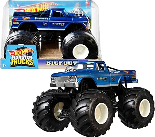 Hot Wheels Toy Monster Trucks Die-Cast Bigfoot inU53 124 Scale Oversized Play Vehicle