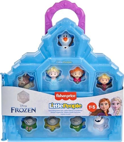 Fisher-Price Little People Toddler Toy Disney Frozen Carry Along Castle Case Playset