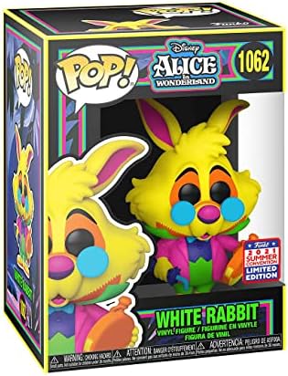 Funko Pop Disney Alice in Wonderland - White Rabbit Blacklight 2021 Summer Convention