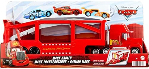 Mattel Disney and Pixar Cars Mack Hauler 13-inch Toy Transporter Truck with Ramp Carry Storage for 12 Vehicle