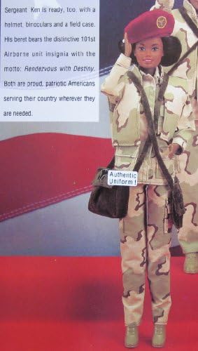 Mattel Stars N Stripes Army Barbie African American