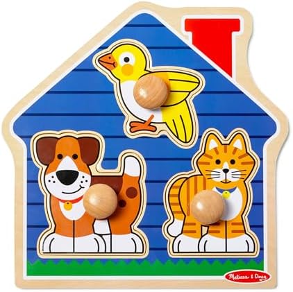 Melissa & Doug Melissa Doug First Shapes Jumbo Knob Wooden Puzzle