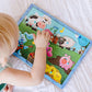 Melissa & Doug Melissa Doug Blue's Clues You Wooden Rainbow Stacking Puzzle 9 Pieces