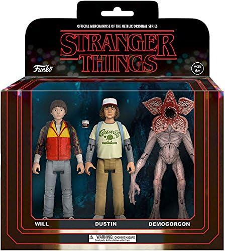 Funko Action Figure Stranger Things 3 Pack - Pack 2 Will Dustin and Demogorgon