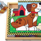 Melissa & Doug Melissa Doug Pets Wooden Cube Puzzle With Storage Tray 16 pcs