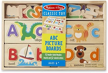 Melissa & Doug Melissa Doug ABC Picture Boards - Educational Toy With 13 Double-Sided