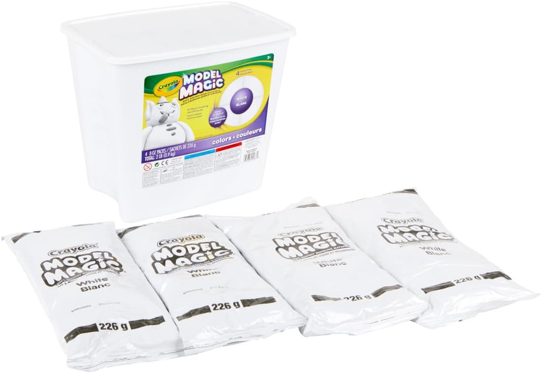 Crayola Model Magic White Modeling Clay Alternative Reusable Sculpting Material Air Dry