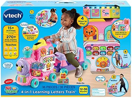 VTech 4-in-1 Letter Learning Train Frustration Free Packaging Red