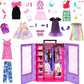 Barbie Fashionistas Ultimate Closet 6 Hangars Purple with Fold-Out Rack Carrying Handle Portable Storage for Fashion Doll