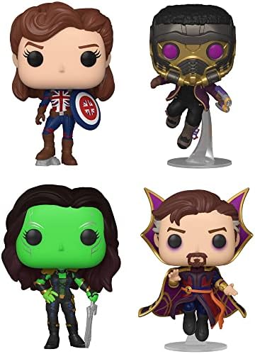 Funko Marvel POP What If Collectors Set - Captain Carter T'Challa Star-Lord Gamora Doctor
