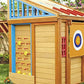 Little Tikes Real Wood Adventures 5-in-1 Game House Outdoor Wood Game Playhouse for All
