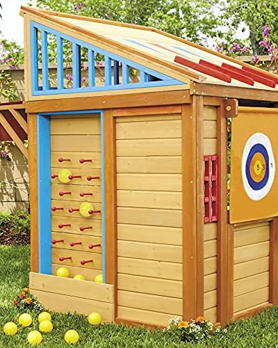Little Tikes Real Wood Adventures 5-in-1 Game House Outdoor Wood Game Playhouse for All