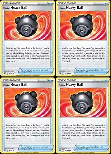Pokemon Hisuian Heavy Ball 146189 - Pokemon Astral Radiance Trainer Card Lot - x4 - Playset