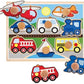 Melissa & Doug Melissa Doug Vehicles Jumbo Knob Wooden Puzzle 8 pcs