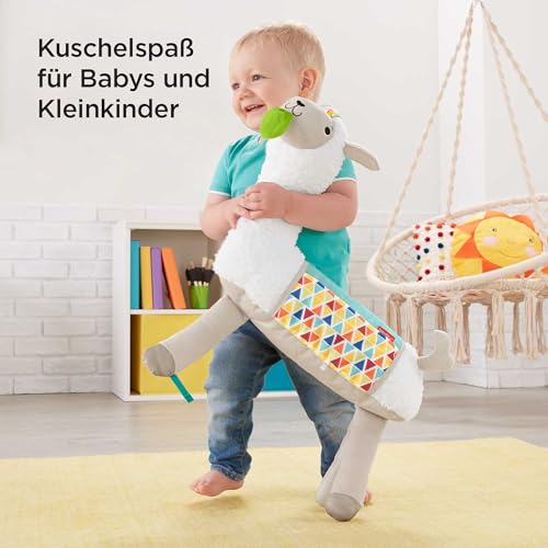 Fisher-Price Baby Toy Grow-with-Me Tummy Time Llama Wedge Support with Mirror Teether
