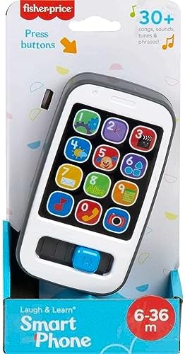 Fisher-Price Laugh Learn Baby Toddler Toy Smart Phone with Music Lights Learning Songs