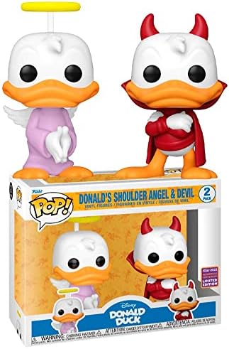Funko Disney Pop Donald's Shoulder Angel Devil Vinyl Figure Set 2022 Wondrous Convention