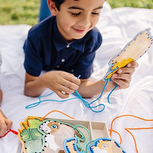 Melissa & Doug Melissa Doug Lace and Trace Activity Set Pets - 5 Wooden Panels and 5