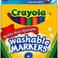 Crayola Washable Markers Broad Point Classic Colors 8Pack 58-7808 Pack of 3 Multi