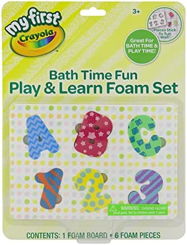 Crayola My First Crayola Bath Time Play Learn Foam Set Bath Letters and Numbers for