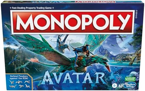 Hasbro Monopoly Avatar Edition Board Game for Ages 8 and Up Family for 2 to 6 Players
