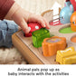 Fisher-Price Baby Toy Hide Peek Pop-Up Animal-Themed Sensory Activity with Wood Accents