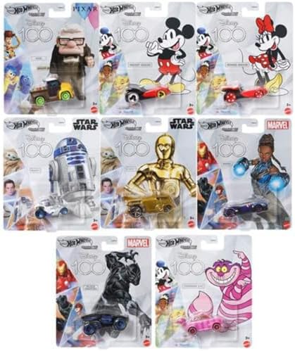 Hot Wheels Disney 100 Character Cars R2-D2 164 Scale Toy Car from Star Wars