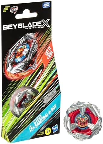 Beyblade X Steel Samurai 4-80T Booster Pack Set with Balance Type Right-Spinning Top