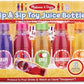 Melissa & Doug Melissa Doug Tip Sip Toy Juice Bottles and Activity Card 6 Pcs Pretend