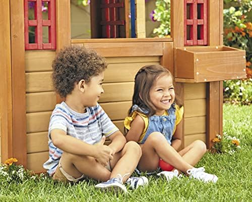 Little Tikes Real Wood Adventures 5-in-1 Game House Outdoor Wood Game Playhouse for All