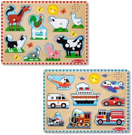 Melissa & Doug Melissa Doug Wooden Light-Activated Sound Puzzle