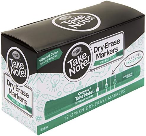 Crayola Take Note Dry Erase Markers Red Chisel Tip Markers Office School Supplies 12 Count