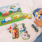 Melissa & Doug Melissa Doug Vehicles Wooden Peg Puzzle 8 pcs