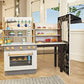 Little Tikes Real Wood Cafe Bakery Wooden Play Kitchen with Realistic Lights Sounds and