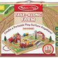 Melissa & Doug Melissa Doug 17-Piece Wooden Take-Along Tabletop Farm 4 Farm Vehicle