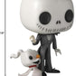 Funko Pop Disney The Nightmare Before Christmas - 10 Inch Jack Skellington with Zero